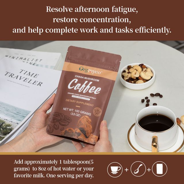 Chaga Mushroom Coffee - Organic Mushroom Extract Blend 