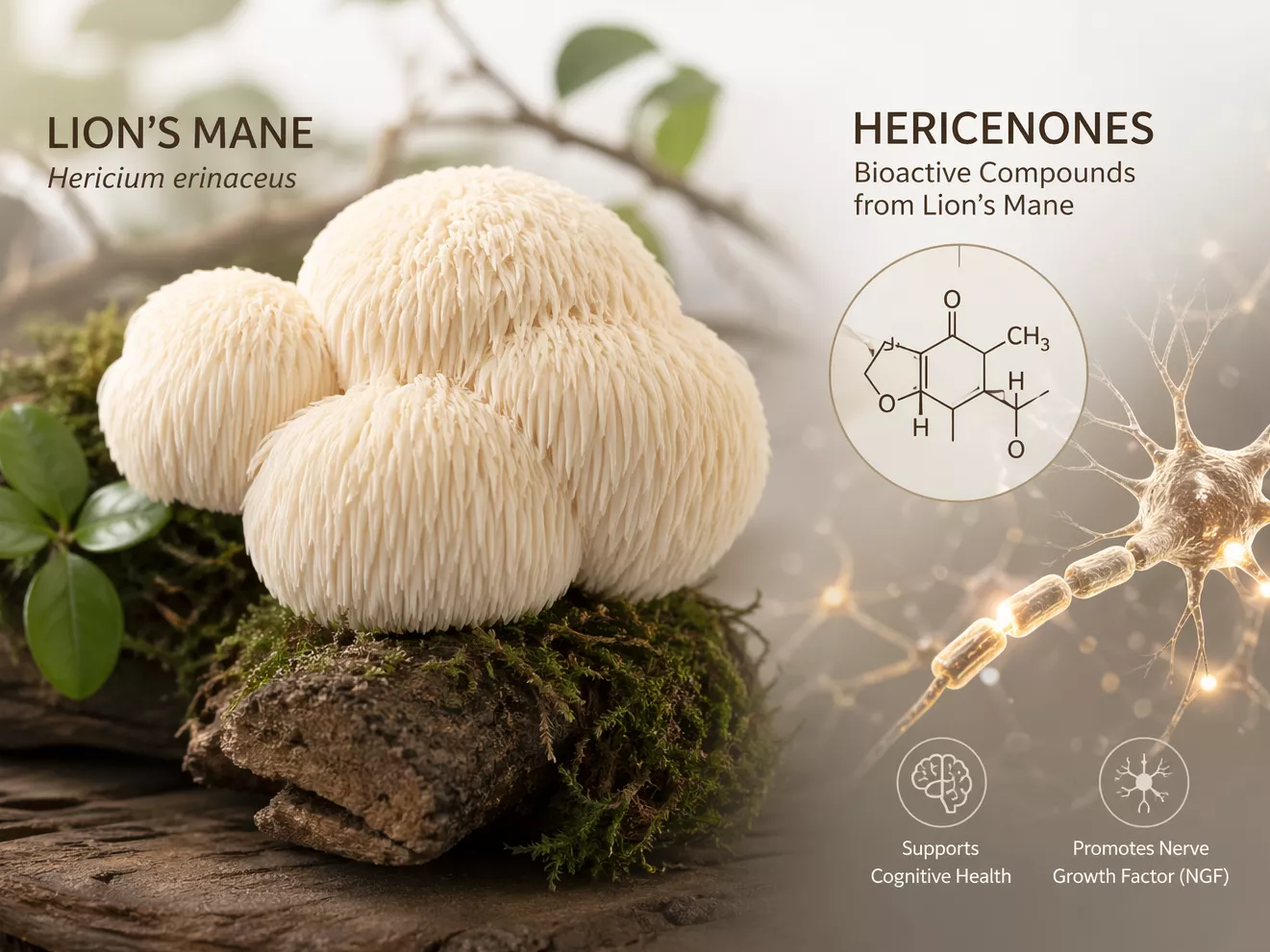 Hericenones: The Key Bioactive Compounds Behind Lion’s Mane Mushroom