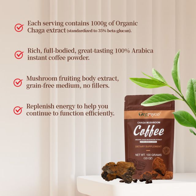 Chaga Mushroom Coffee - Organic Mushroom Extract Blend 